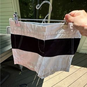 J. Crew Navy and White Chino Shorts